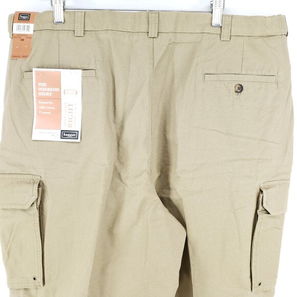 Hagger The Weekend Short Men's Size 42 Brown Khaki Flat Front - Picture 4 of 7
